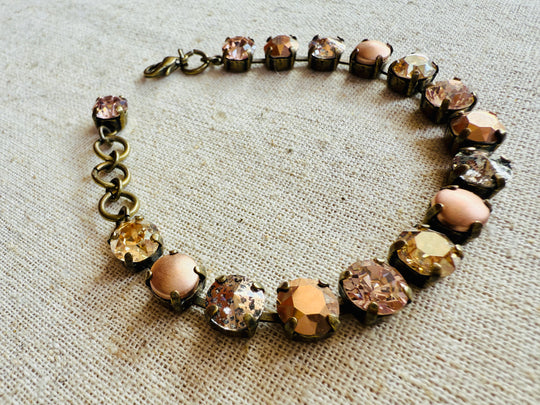 Eliza Rose Gold Tennis Crystal Bracelet