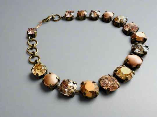 Eliza Rose Gold Tennis Crystal Bracelet