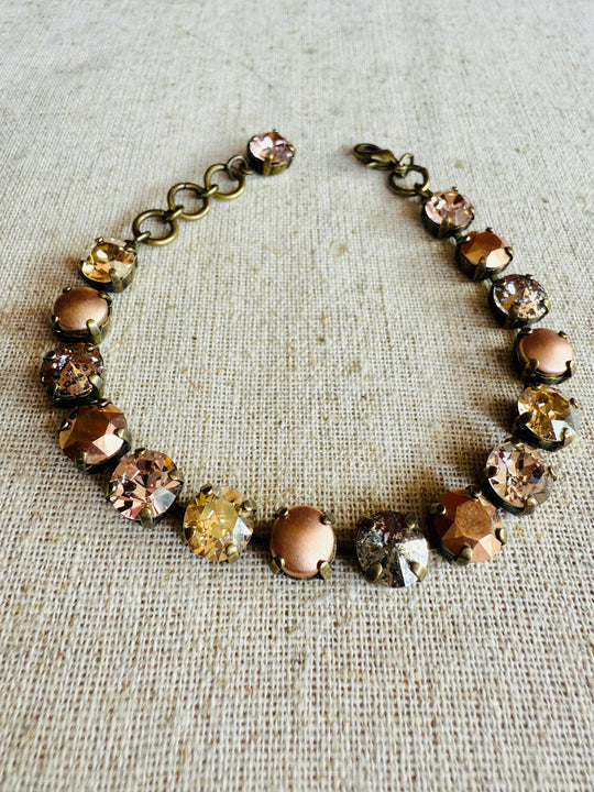 Eliza Rose Gold Tennis Crystal Bracelet