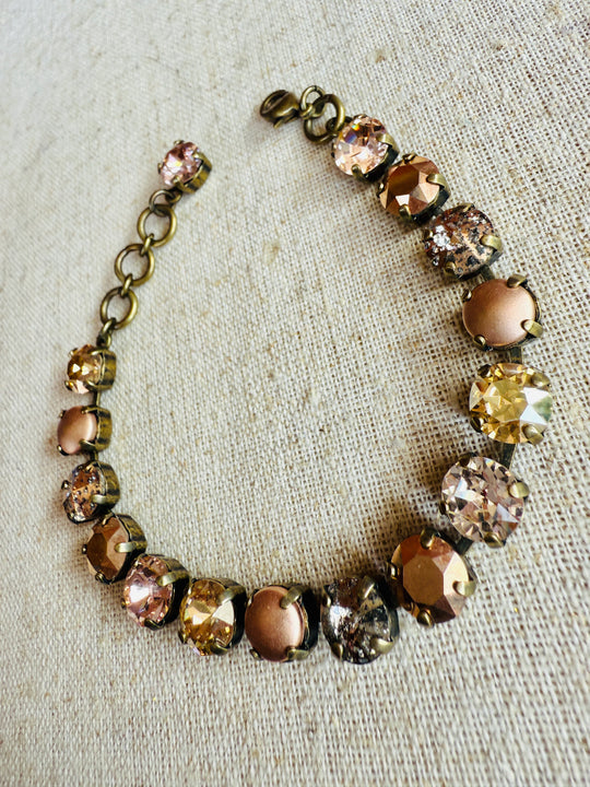 Eliza Rose Gold Tennis Crystal Bracelet