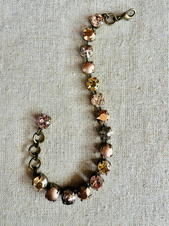 Eliza Rose Gold Tennis Crystal Bracelet