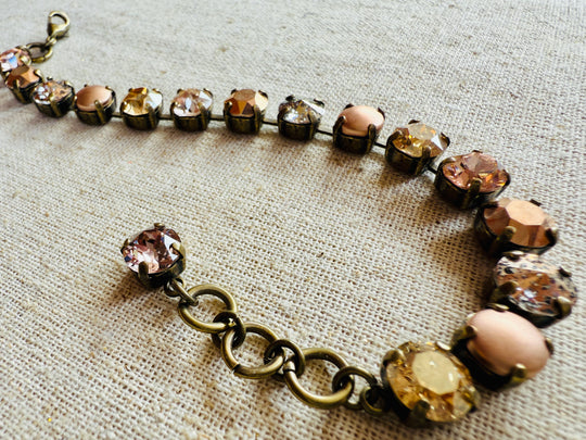 Eliza Rose Gold Tennis Crystal Bracelet