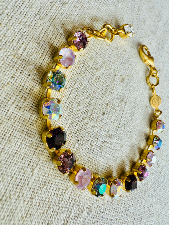 Carlie Amethyst Crystal Tennis Bracelet