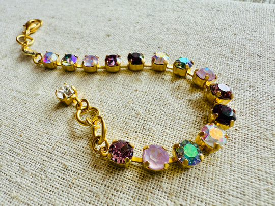 Carlie Amethyst Crystal Tennis Bracelet