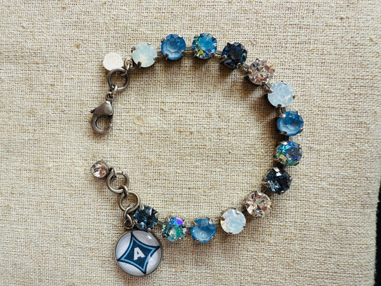 Aynor Blue Jackets Crystal Tennis Bracelet