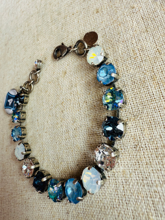 Aynor Blue Jackets Crystal Tennis Bracelet