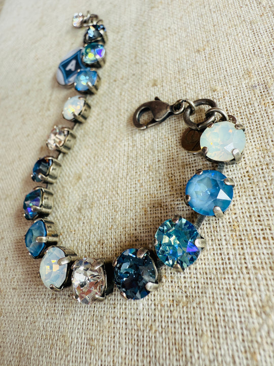 Aynor Blue Jackets Crystal Tennis Bracelet