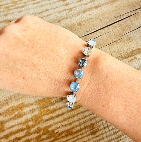 Aynor Blue Jackets Crystal Tennis Bracelet