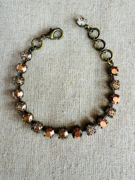 Nya Neutral Crystal Tennis Bracelet