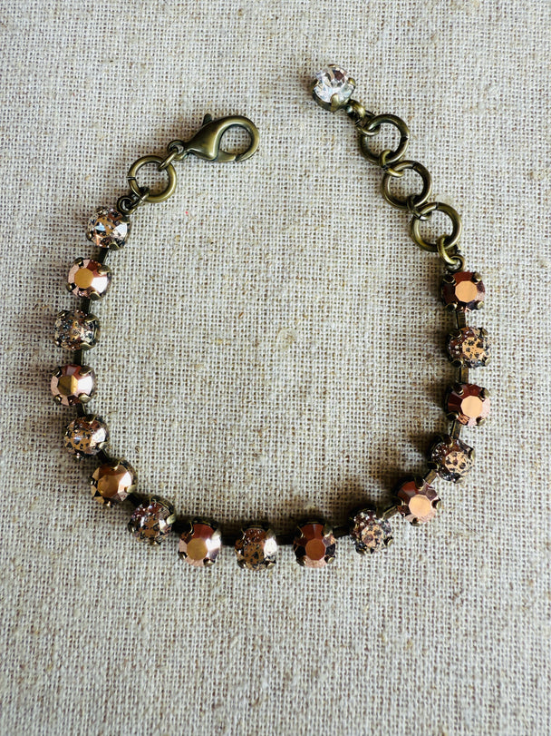 Nya Neutral Crystal Tennis Bracelet