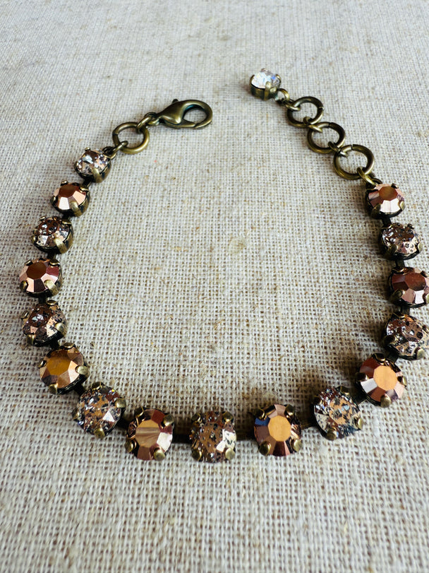 Nya Neutral Crystal Tennis Bracelet