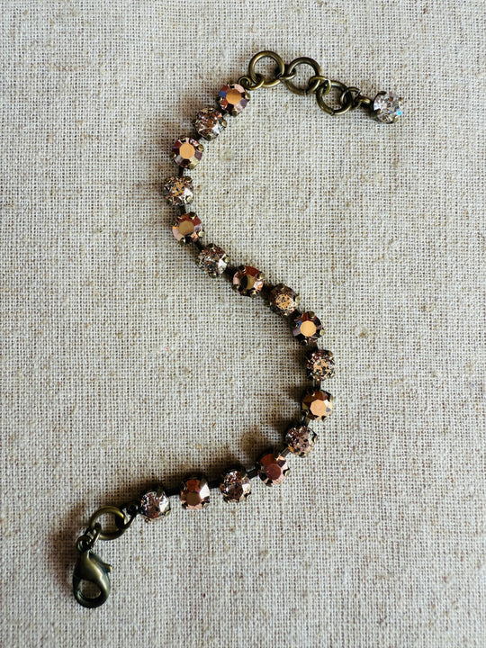 Nya Neutral Crystal Tennis Bracelet