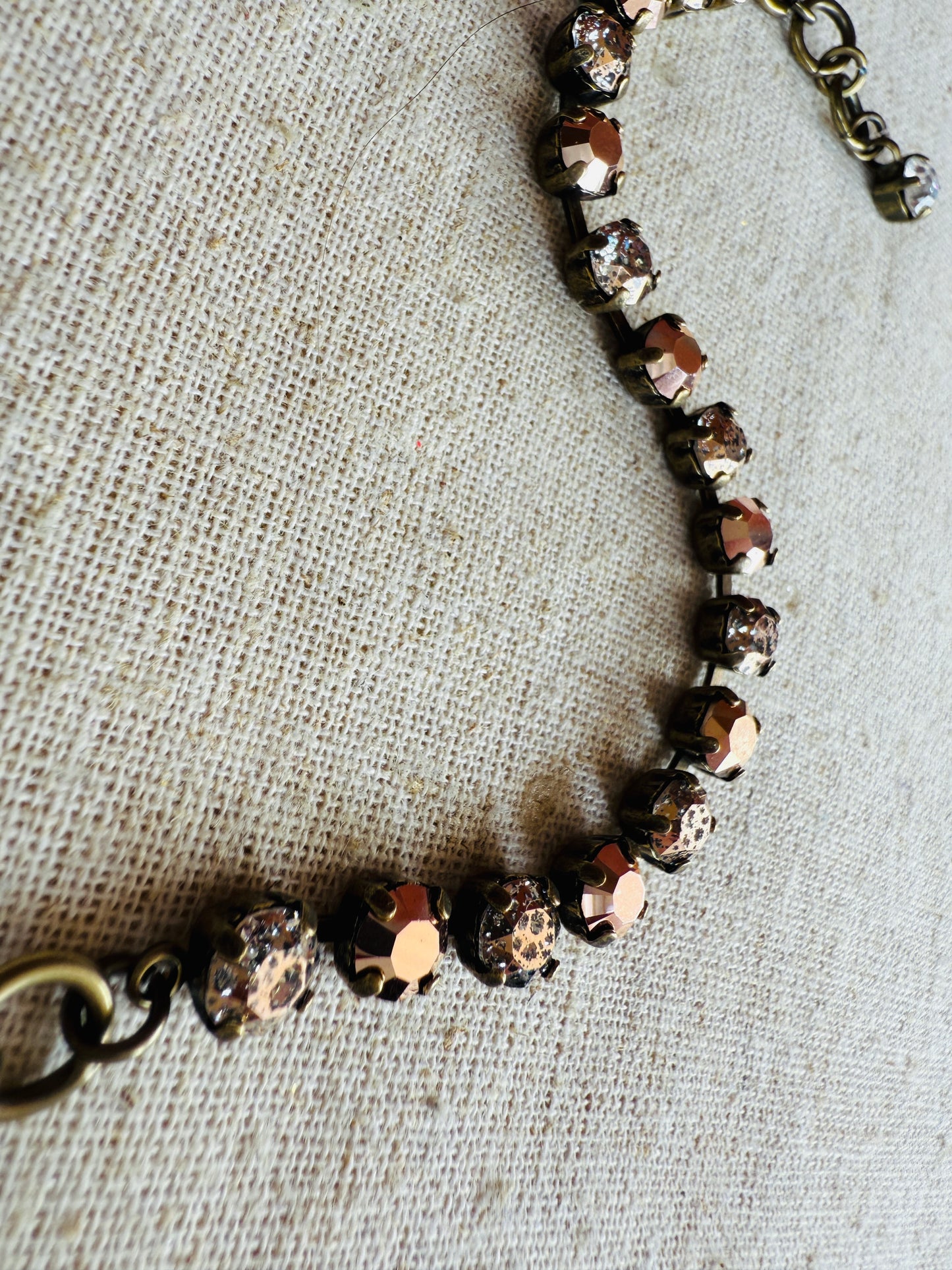 Nya Neutral Crystal Tennis Bracelet