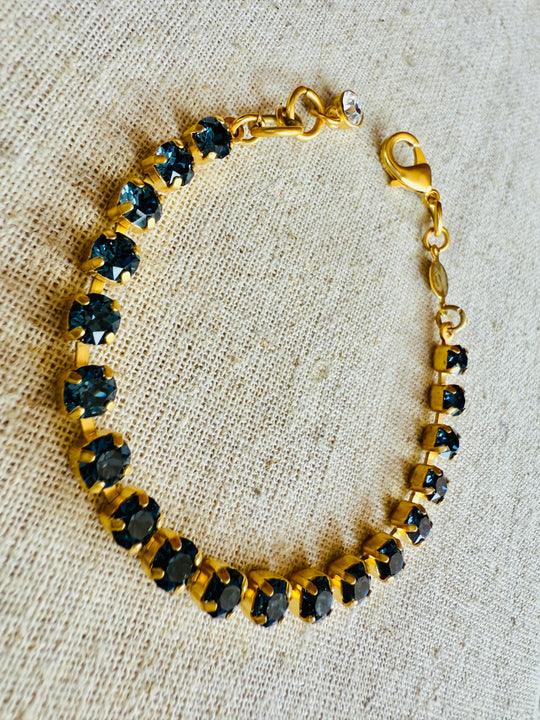 Camilia Navy Crystal Tennis Bracelet