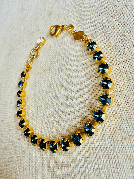 Camilia Navy Crystal Tennis Bracelet