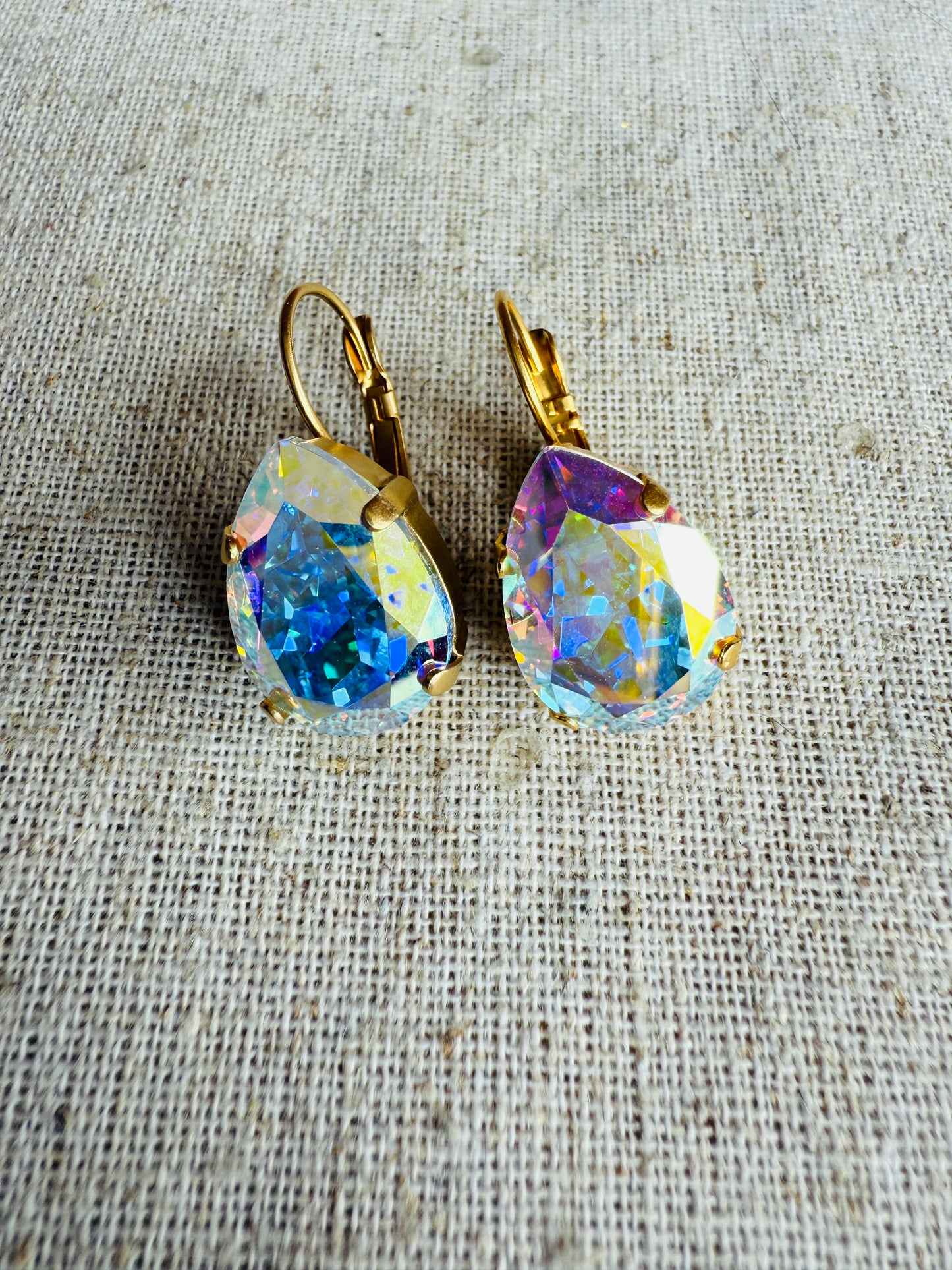 Gracelyn Pear Shaped Crystal Dangle Earrings