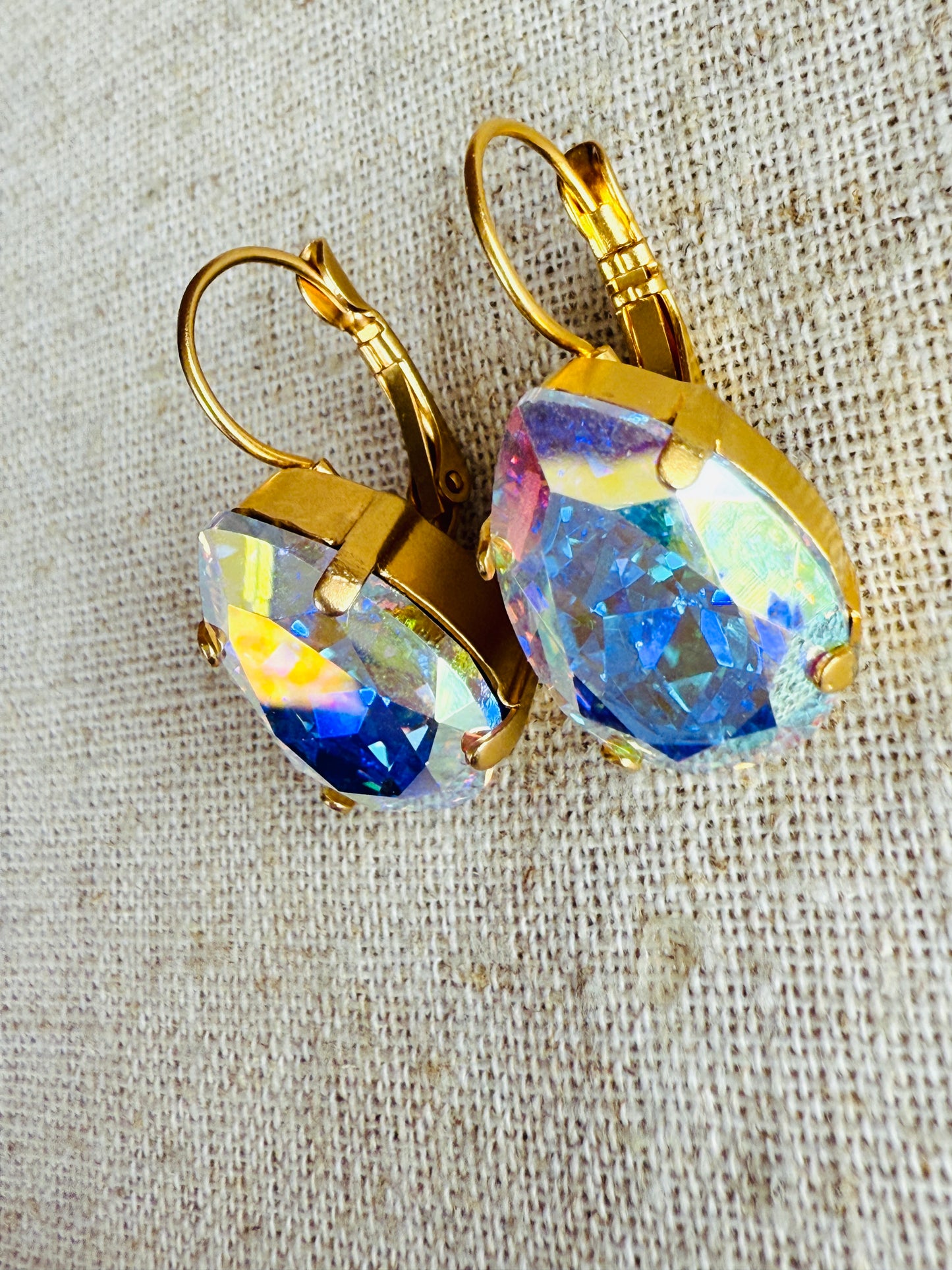 Gracelyn Pear Shaped Crystal Dangle Earrings