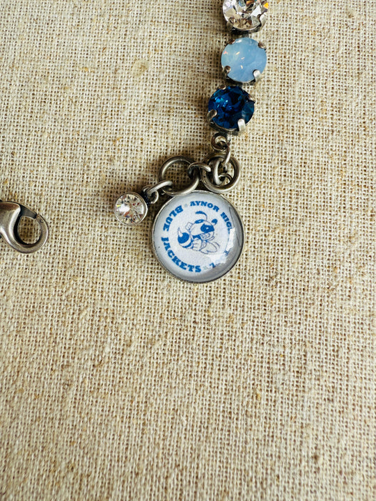 Aynor Blue Jackets Crystal Tennis Bracelet