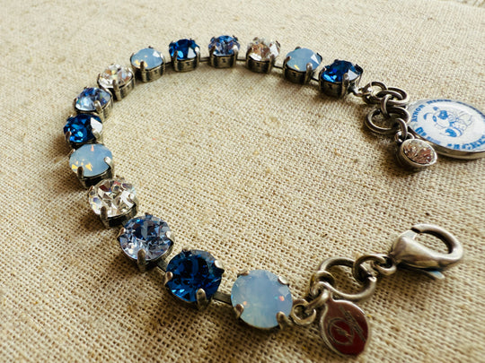 Aynor Blue Jackets Crystal Tennis Bracelet