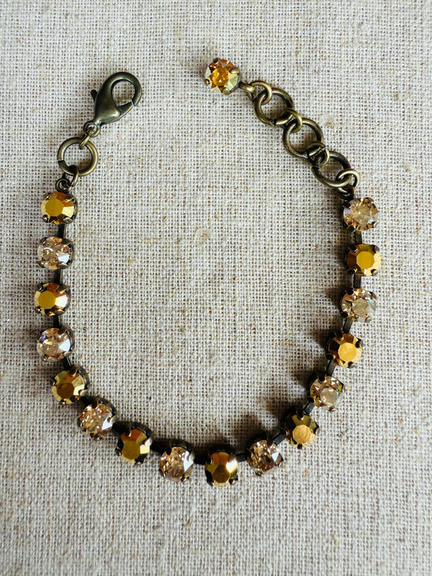 Stacy Neutral Crystal Tennis Bracelet