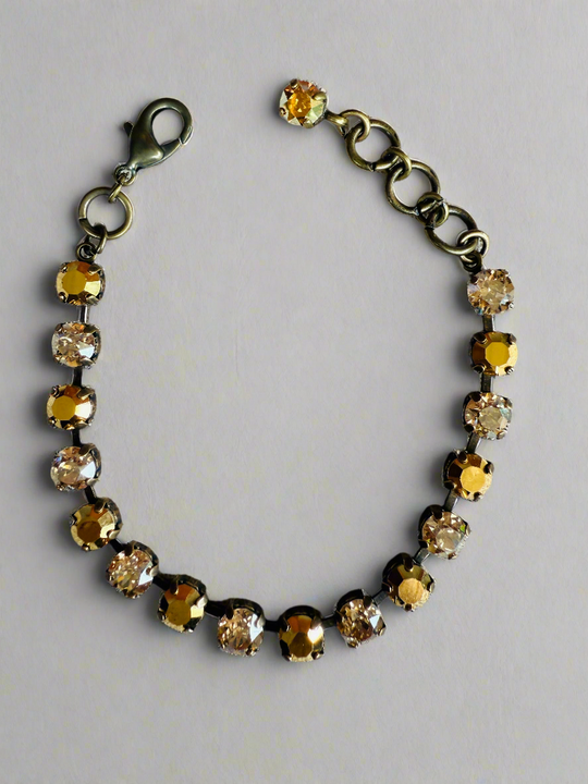 Stacy Neutral Crystal Tennis Bracelet