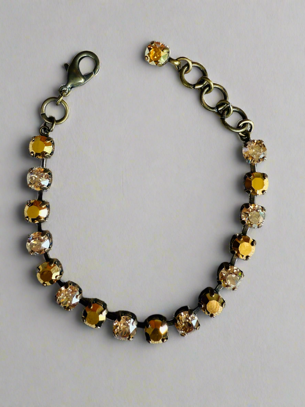 Stacy Neutral Crystal Tennis Bracelet