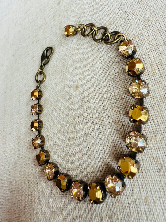 Stacy Neutral Crystal Tennis Bracelet