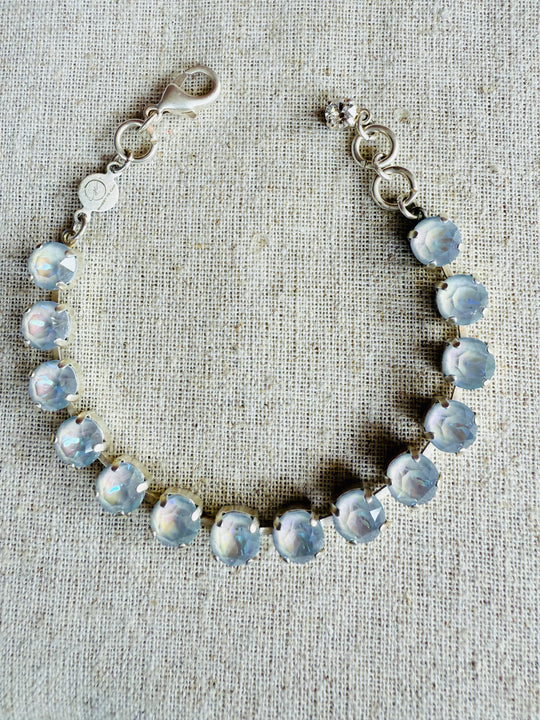 Eloise Grey Silver Tennis Crystal Bracelet