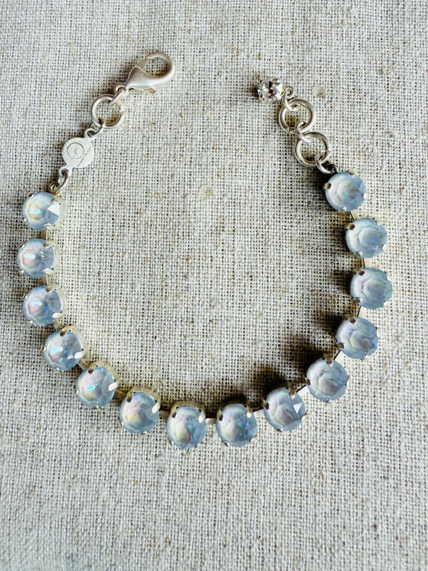 Eloise Grey Silver Tennis Crystal Bracelet