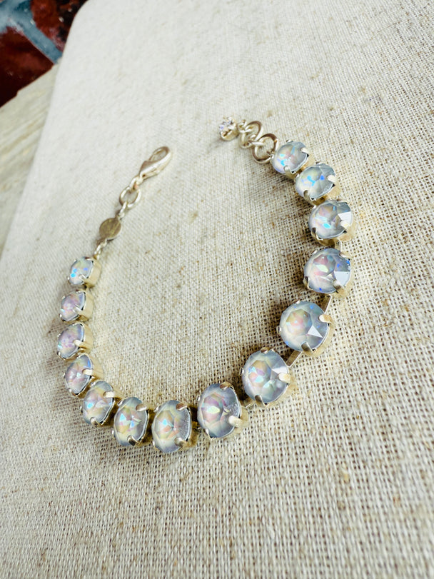 Eloise Grey Silver Tennis Crystal Bracelet