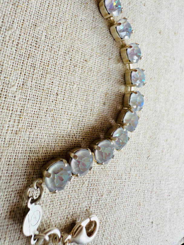 Eloise Grey Silver Tennis Crystal Bracelet
