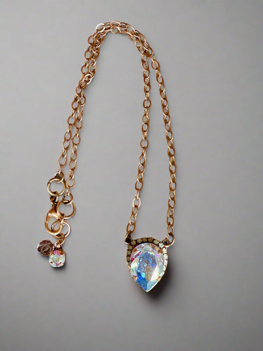 Selena Rose Gold Pear Shaped Pendant