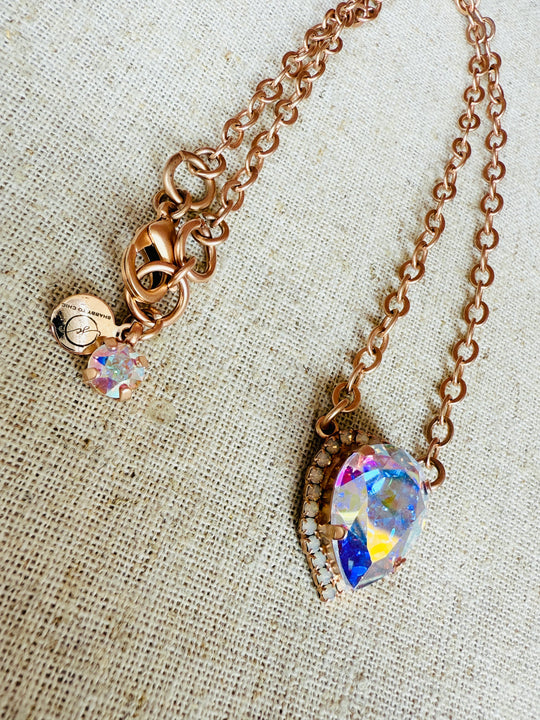 Selena Rose Gold Pear Shaped Pendant