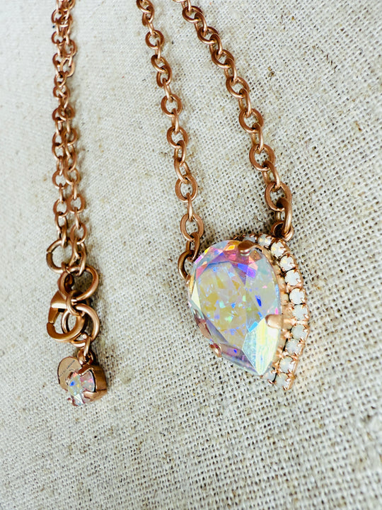 Selena Rose Gold Pear Shaped Pendant