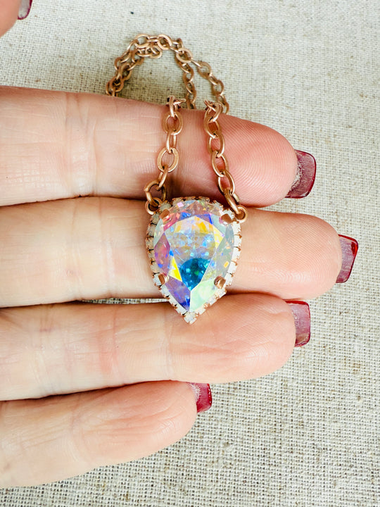 Selena Rose Gold Pear Shaped Pendant