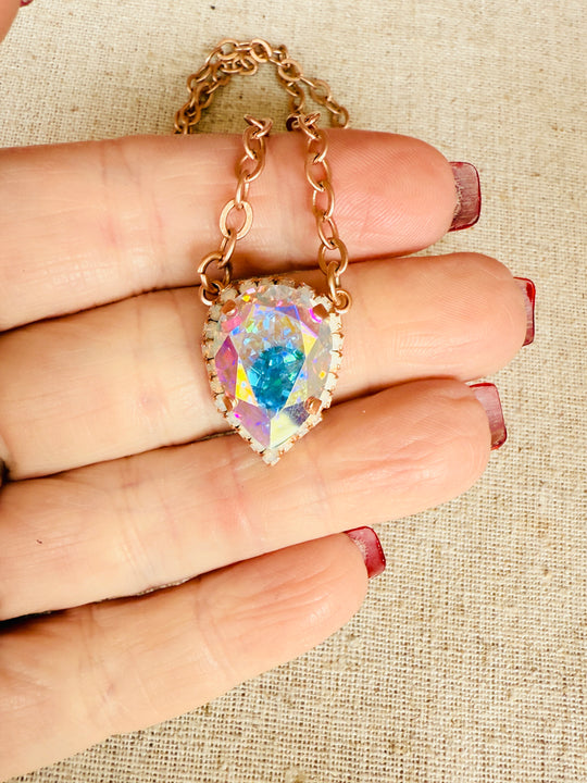 Selena Rose Gold Pear Shaped Pendant