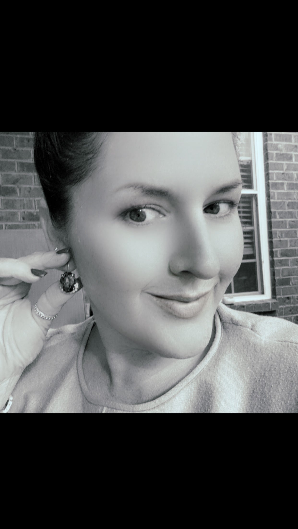 Patsy Dangle Graphite Crystal Earrings