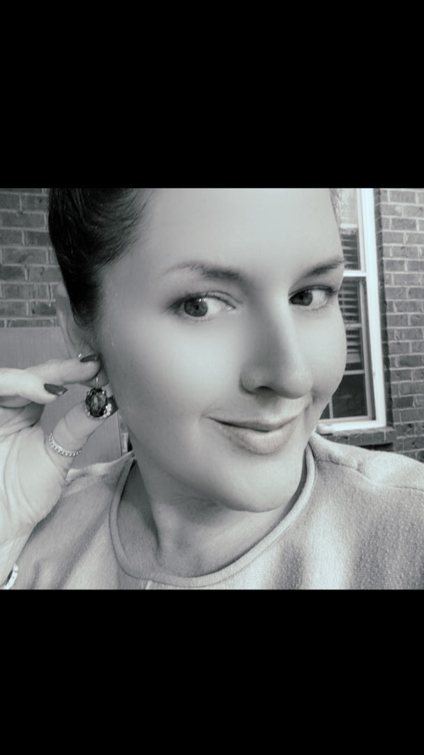 Patsy Dangle Graphite Crystal Earrings