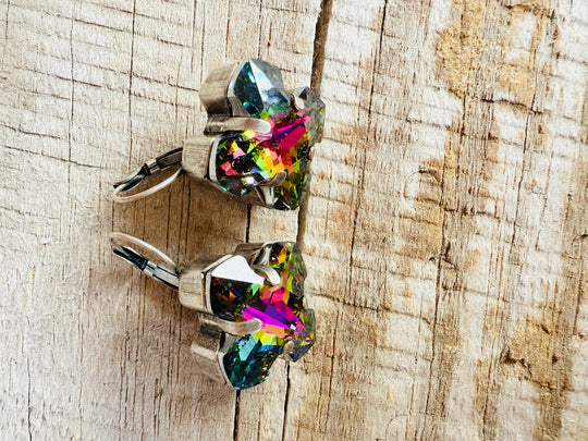 Arden Greek Cross Crystal Earrings - Shabby To Chic Jewelry