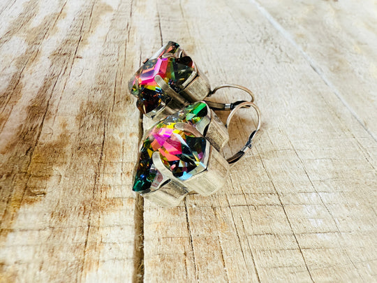 Arden Greek Cross Crystal Earrings - Shabby To Chic Jewelry