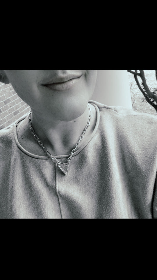 Vera Gold Triangle Crystal Necklace