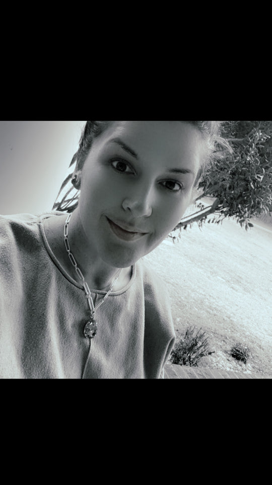 Evelyn Silver Pear Cut Crystal Pendant Necklace