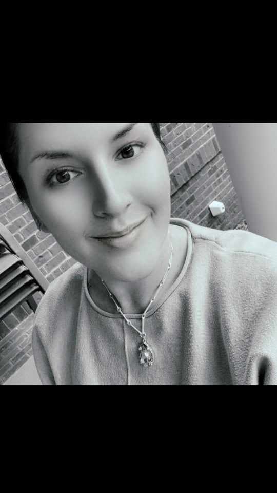 Evelyn Silver Pear Cut Crystal Pendant Necklace