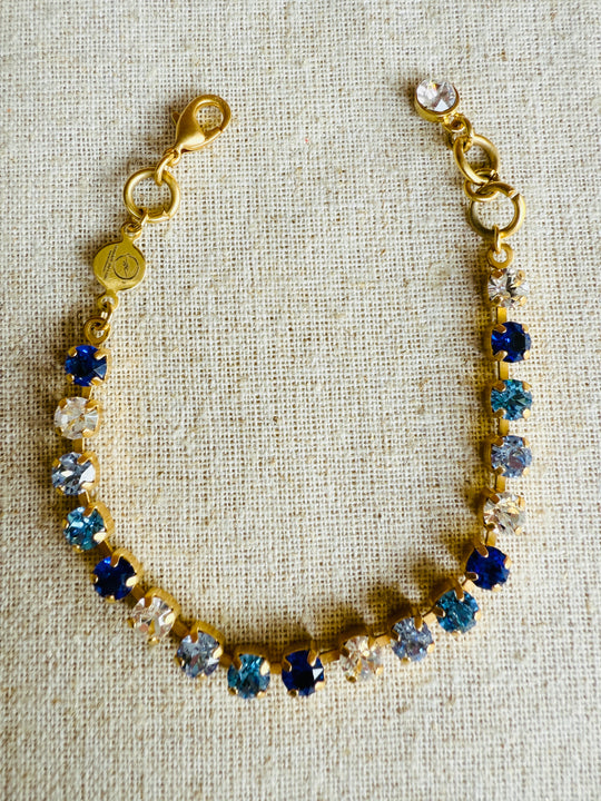 Avery Sapphire Crystal Tennis Bracelet