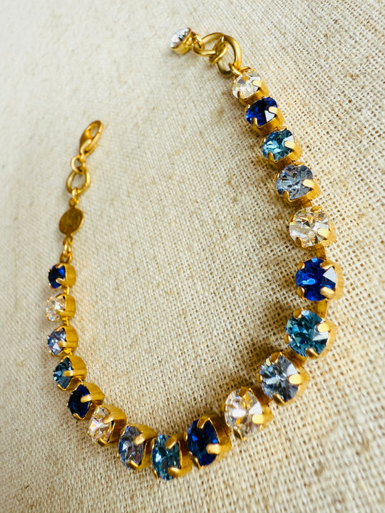 Avery Sapphire Crystal Tennis Bracelet