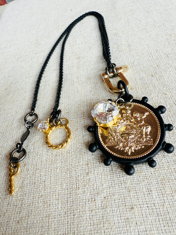 Anne Coin Pendant Necklace - Shabby To Chic Jewelry