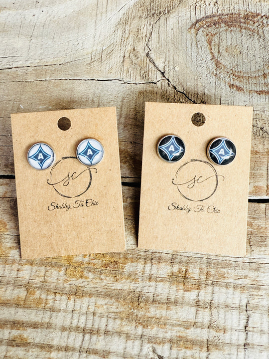 Aynor Blue Jackets Stud Earrings