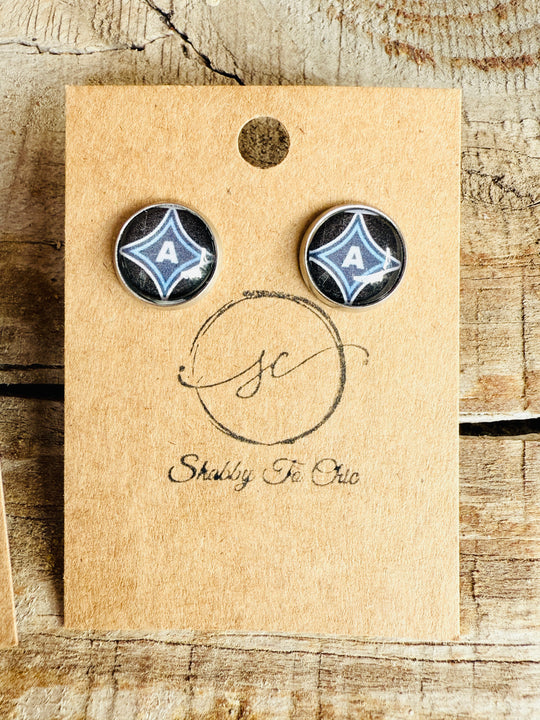 Aynor Blue Jackets Stud Earrings
