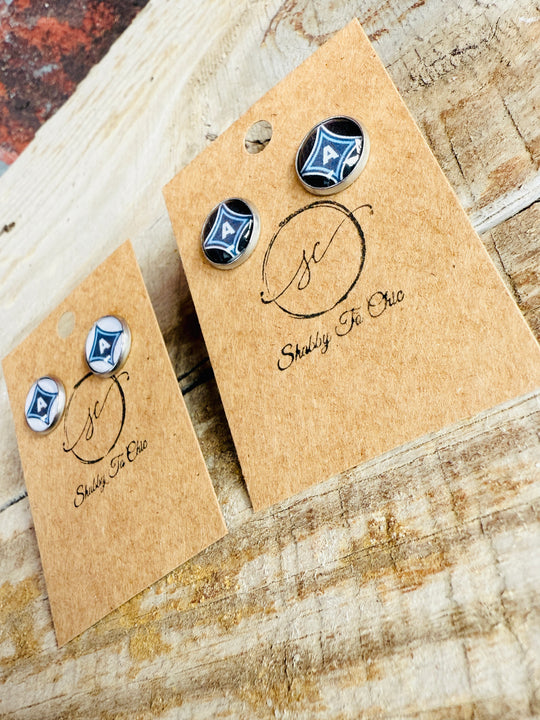 Aynor Blue Jackets Stud Earrings