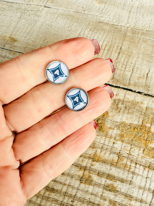 Aynor Blue Jackets Stud Earrings